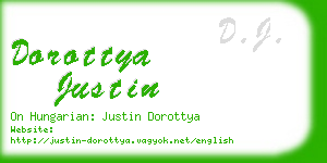 dorottya justin business card